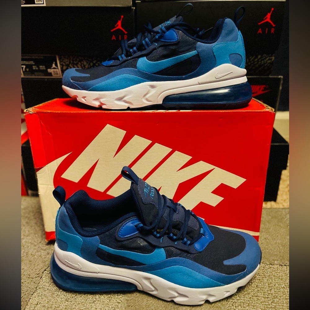 - Nike Air Max 270 React Blue Void